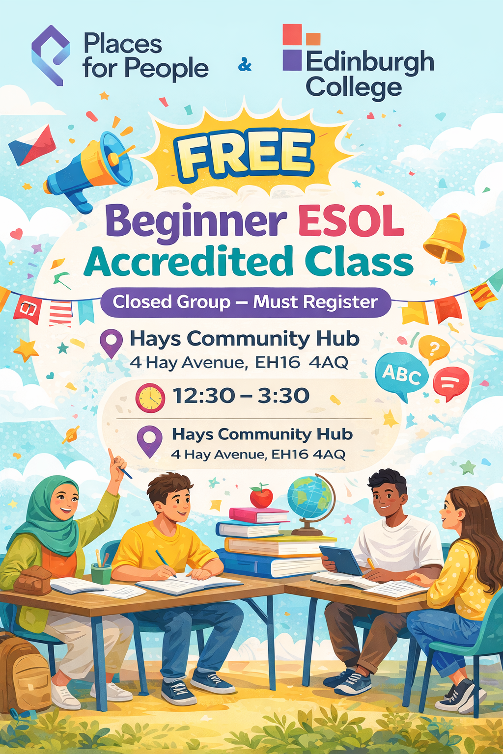 Edinburgh College Beginners ESOL Accredited