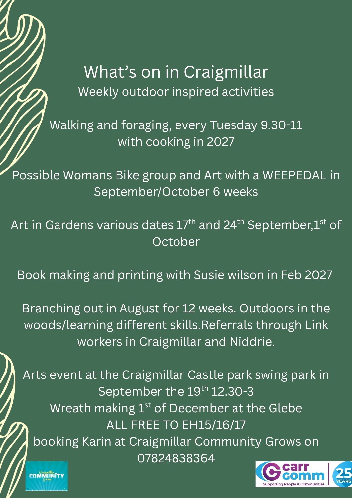 Outdoor events in the community